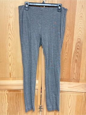 CAbi Gray Knit Skinny Trousers with Zip and Button